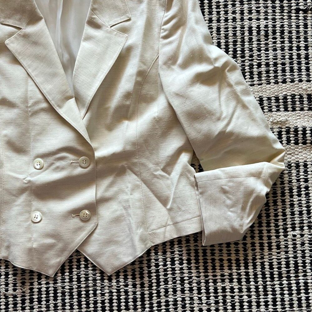 ALEXON Size 10 Ivory Vintage Blazer - Picture 3 of 6